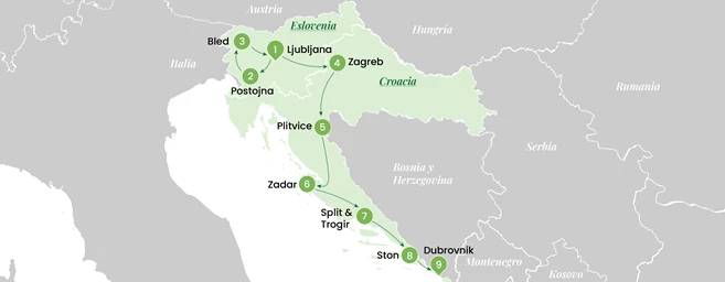Lo mejor de Eslovenia y Croacia