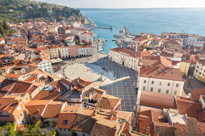 Picturesque old town Piran - beautiful Slovenian adriatic coast