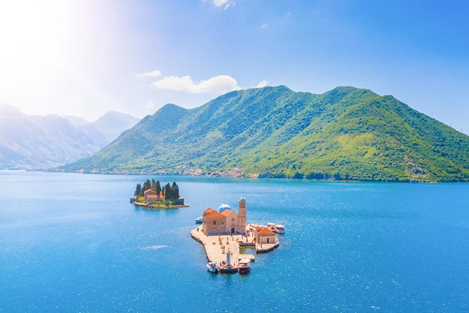 Kotor Islands with churches