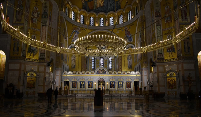 Interior of the Church of St. Sava in Belgrade