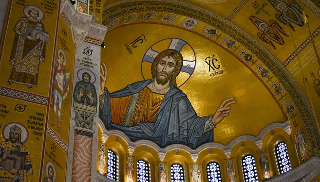 Interior of the Church of St. Sava in Belgrade