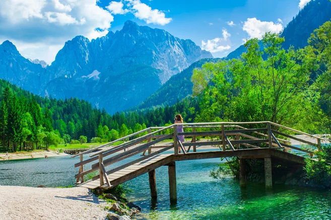 Lago Jasna senderismo Eslovenia