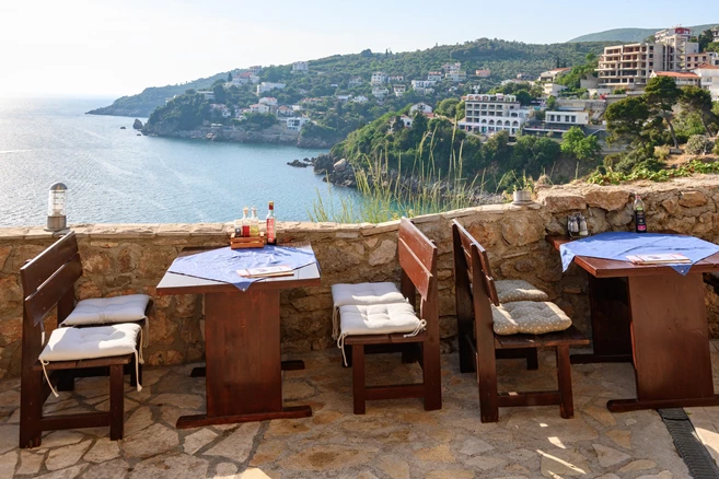 Ulcinj, Montenegro - Restaurant in Ulcinj Old Town in Montenegro