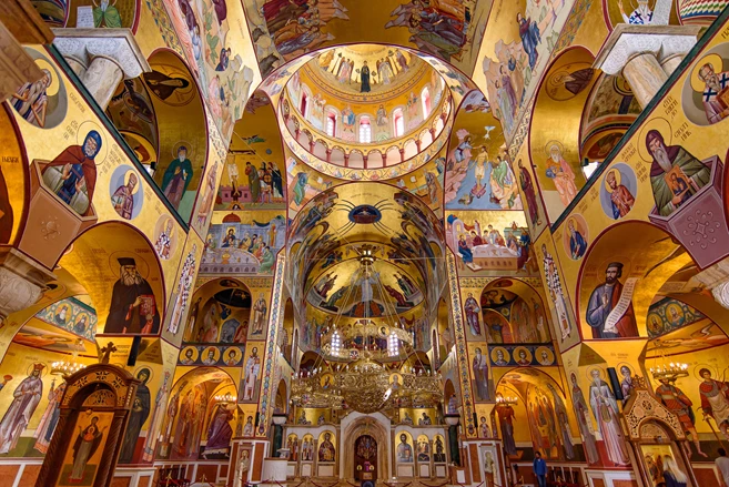 Inside Podgorica's Orthodox Cathedral
