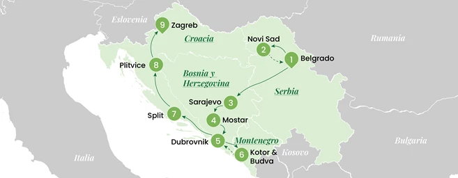 Serbia, Bosnia, Montenegro y Croacia