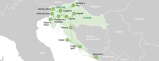 Las maravillas de Eslovenia y Croacia