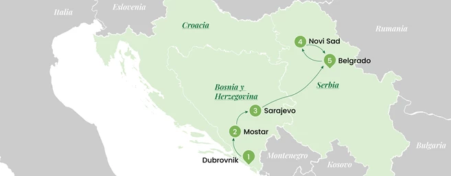 Croacia, Bosnia y Serbia desde Dubrovnik