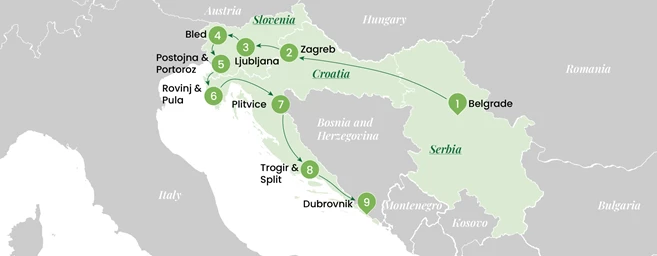 Classic Balkans Tour: Serbia, Slovenia & Croatia