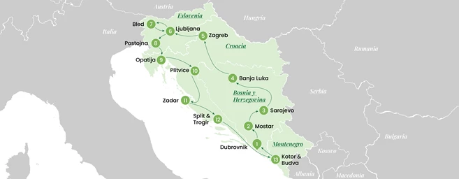 Viaje privado por Los Balcanes - Croacia, Bosnia, Eslovenia, Montenegro