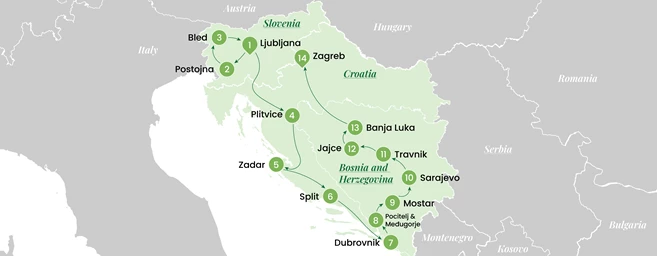 Journey Through Slovenia, Croatia,  Bosnia and Herzegovina