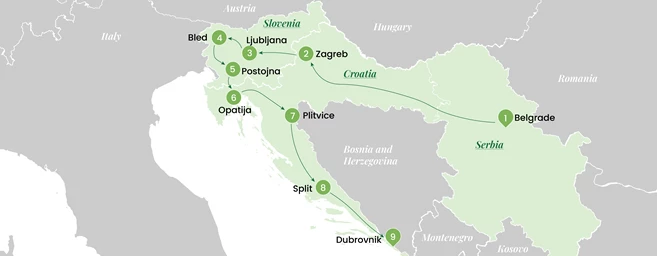 From Belgrade to Dubrovnik