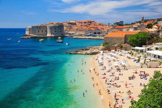 Panoramic view of the Old Town of Dubrovnik, Croatia