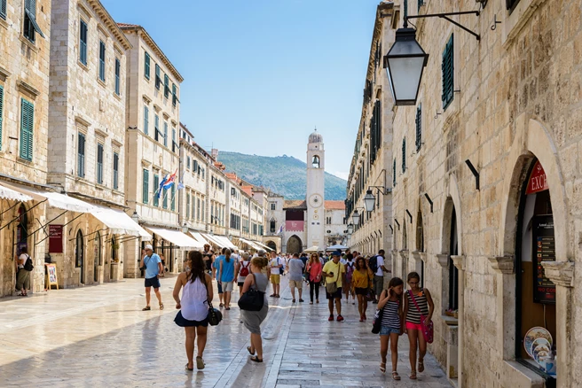 Stradun street of the Old town of Dubrovnik, Croatia