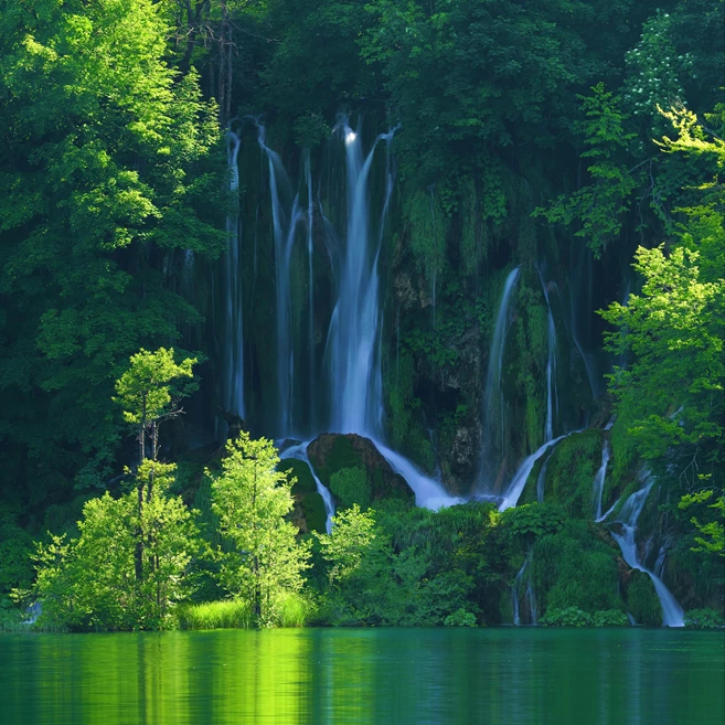 Plitvice lakes of Croatia (Hrvatska) - national park summer