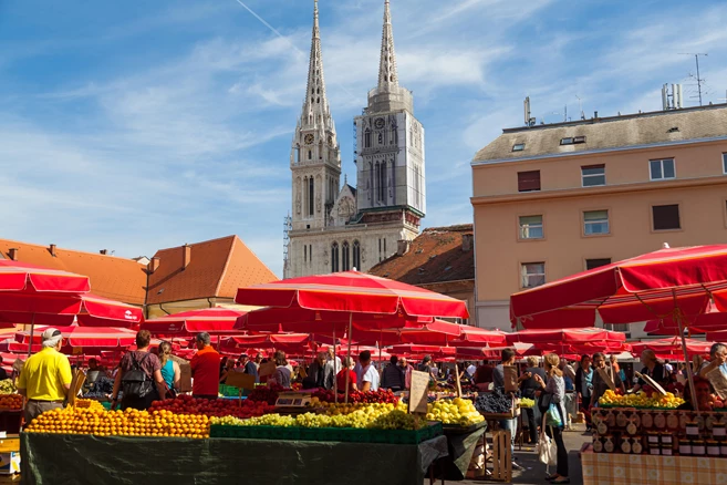 Farmer's market in Zagreb, Croatia