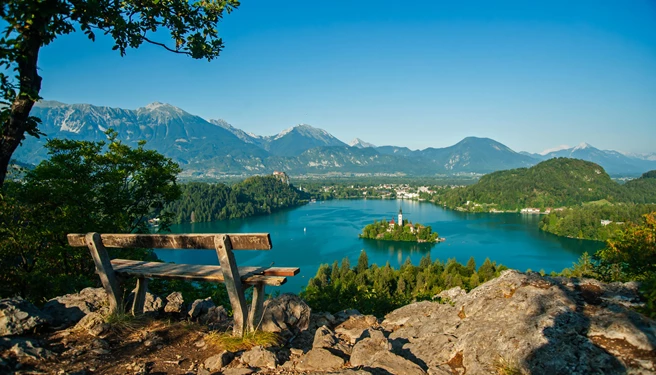 Panorama view of Bled