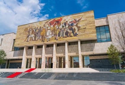 National Museum of History in center of Tirana, albania