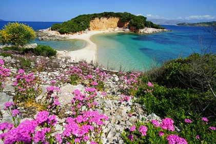 The Twin Islands of Ksamil in southern Albania