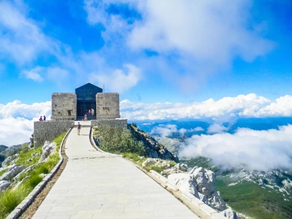 The Njegos Mausoleum at the top of the Lovcen Mountain near Kotor, Montenegro