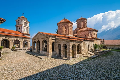Macedonian landmark, the Holy historic church Sveti Naum