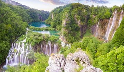 Waterfalls in National Park Plitvice Lakes