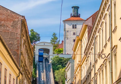 Zagreb, Croatia - Zagreb funicular and Lotrscak