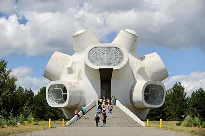 KRUSHEVO, MACEDONIA - Iliden memorial, or Makedonium, dedicated to fighters and revolutionaries