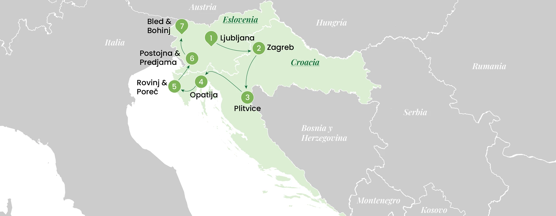 Eslovenia con la Península de Istria
