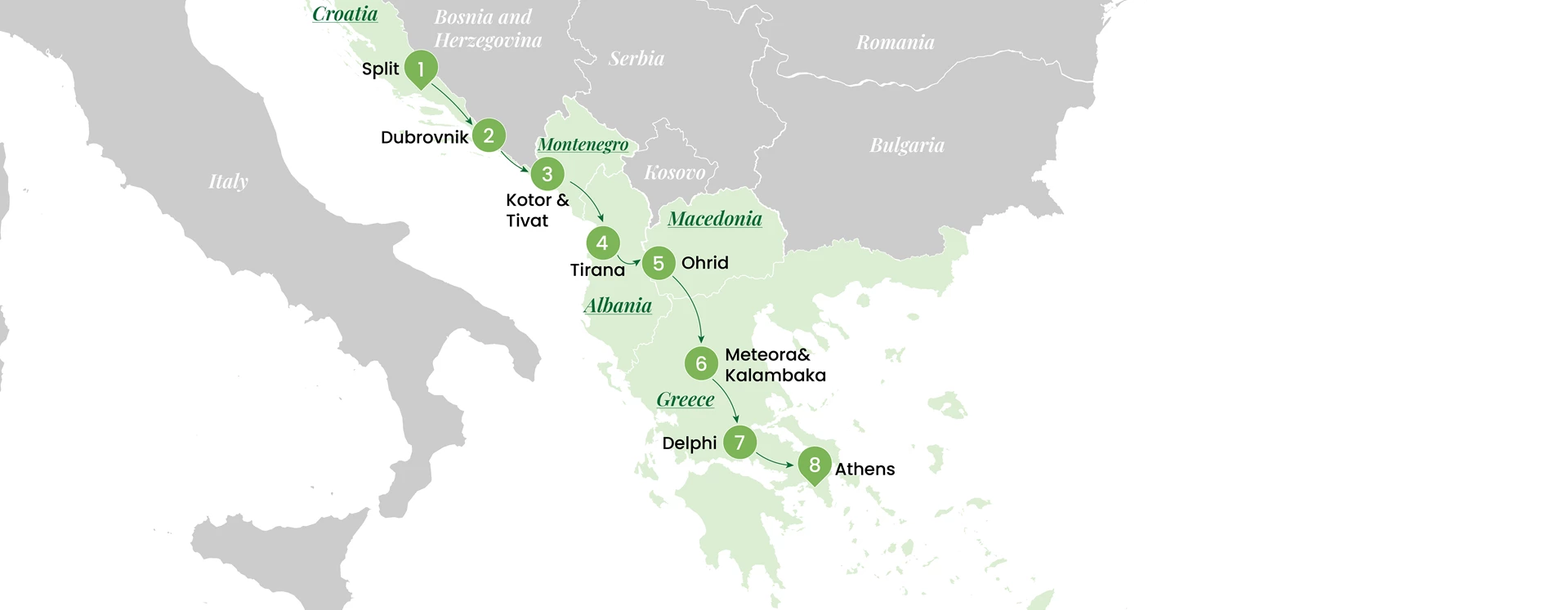 Adriatic to Aegean: From Croatia to Macedonia  and Greece